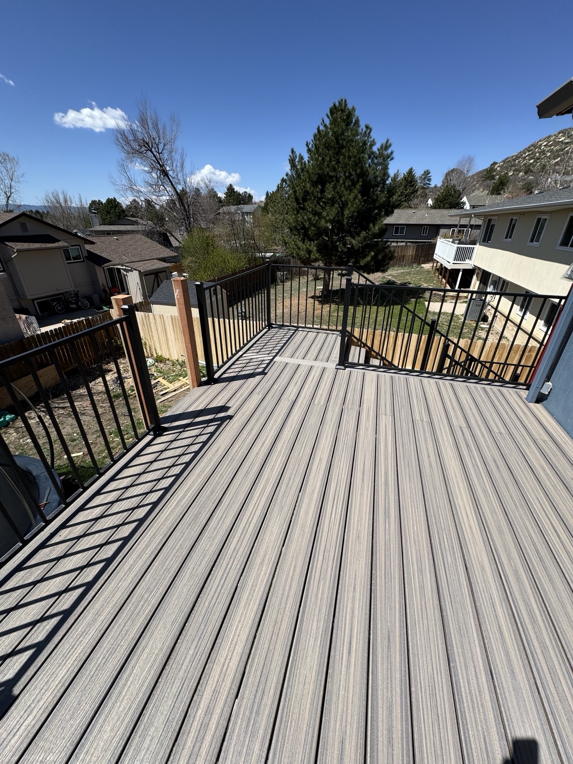 Deck surface and perimeter railing